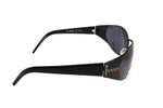 MISSONI sunglasses M 436 S wrapping mask oversize lenses , black acetate and metal adorned temples // New Old Stock