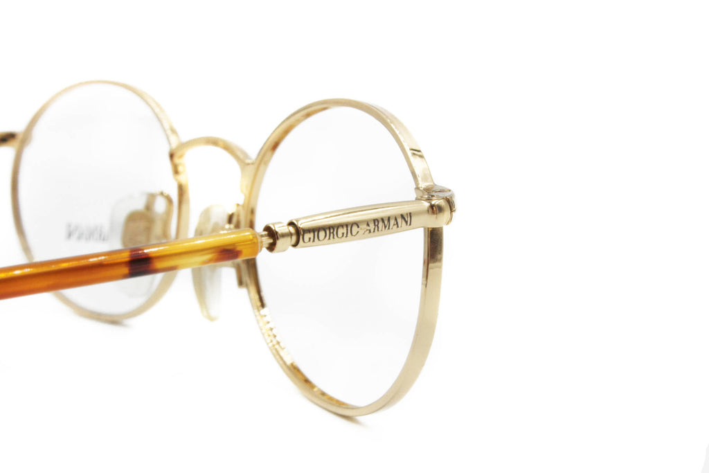 Vintage Eyeglasses Giorgio Armani 250 706 Oval Round Metal 