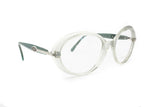 1960s eyeglasses for reading or sunglasses oval frame ice blue tonalities STUDIO LINE mod. 1004 // metal and acetate, NOS deadstock