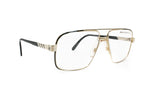 Luxury and Rare Aviator frame John Player Special mod. JPS 014 pale golden & black // 80s man eyewear, New Old stock 1980s