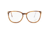 Trevi mod. VIP 884 eyeglasses eyewear frame acetate and metal // Golden & Brown wood effect // Squared frame // Deadstock 1970s