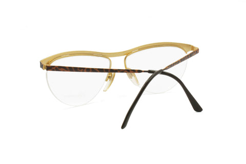 Gold Aviator Glasses Vintage 80s Glasses 1980s Eyeglass 
