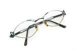 Moder design Space age oval eyeglasses // vintage futuristic frame 1990s // rare eyeglasses