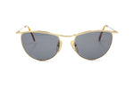 LOOK luxury sunglasses half lunettes golden with twisted brows // Made in Italy Patented // NOS