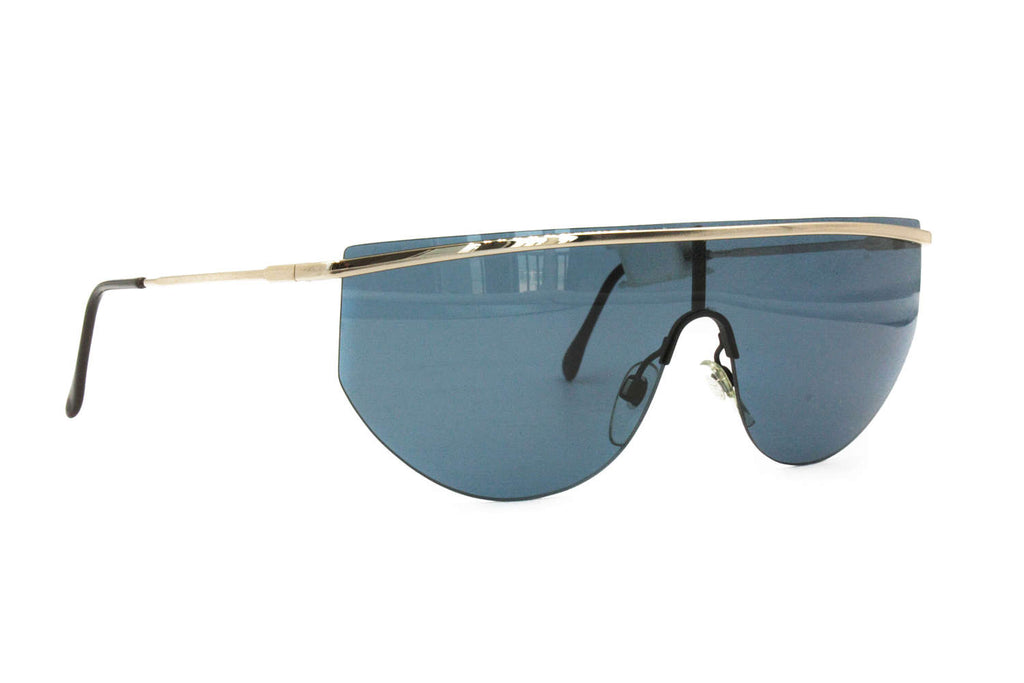Vintage deadstock mask sunglasses mono lens LUXOTTICA mod. 7077