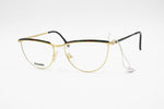 Missoni M 325 cat eye frame with half lunettes lenses // Golden & reflective Red Green // New Old Stock 1980s