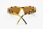 Italian designer sunglasses Lino Veneziani mod. L.V. 830 // Thick acetate structure in animalier effect // Rare sunglasses // Deadstock 90s