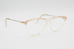 Vintage ovalized cat eye frame LINO VENEZIANI reading glasses cello and metal made in Italy NOS 1990s reading frame