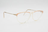 Vintage ovalized cat eye frame LINO VENEZIANI reading glasses cello and metal made in Italy NOS 1990s reading frame