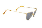 LOOK luxury sunglasses half lunettes golden with twisted brows // Made in Italy Patented // NOS