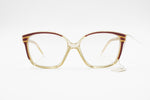 Authentic 1960s SANDRA GRUBER mod. St. Tropez womens ladies acetate frame, clear yellow with red details , New Old Stock