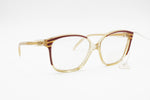 Authentic 1960s SANDRA GRUBER mod. St. Tropez womens ladies acetate frame, clear yellow with red details , New Old Stock