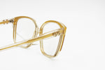 Authentic 1960s SANDRA GRUBER mod. St. Tropez womens ladies acetate frame, clear yellow with red details , New Old Stock