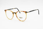 Sixty by Trenti pantos eyeglasses frame tortoise acetate and aged metal, New Old Stock 1980s