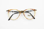 Sixty by Trenti pantos eyeglasses frame tortoise acetate and aged metal, New Old Stock 1980s