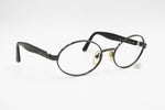 Genny 619-S big oval sunglasses frame, gunmetal gray colour and black temple tips , Deadstock 1990s frame