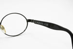 Genny 619-S big oval sunglasses frame, gunmetal gray colour and black temple tips , Deadstock 1990s frame