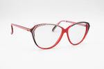 Genuine 1980s Ellesse LS 1004 Vintage Glasses frame red pink black // Sporty womens frame cat eye shaped // New Old Stock 1980s