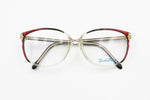 Emilio Pucci EP 352 acetate eyeglasses frame // sunglasses frame multilayer cello clear , black, red // New Old Stock 70s