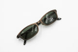 Le Club Actif mod. 1836 sunglasses little wayfarer made in Italy, satin copper metal frame with black temple tips, Deadstock