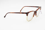 Vtg Clubmaster style SIXTY mod. 20 325 brown dappled acetate with golden metal // Geek nerd style , New Old Stock