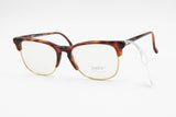 Vtg Clubmaster style SIXTY mod. 20 325 brown dappled acetate with golden metal // Geek nerd style , New Old Stock