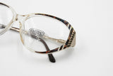 Safilo Emozioni mod. 354 acetate womens frame eyeglasses , clear acetate and colored frontal insert & metal arms, NOS 1980s
