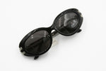 Oversize cat eye Black & Silver CHARME mod. 7217, womens cat eye sunglasses Deadstock 1980s
