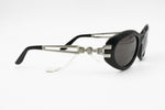 Oversize cat eye Black & Silver CHARME mod. 7217, womens cat eye sunglasses Deadstock 1980s