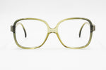 Saphira mod. 4045 squared oversize acetate Optyl frame bicolour Green tones, Deadstock 1970s