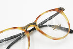 Sixty by Trenti pantos eyeglasses frame tortoise acetate and aged metal, New Old Stock 1980s