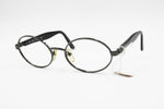 Genny 619-S big oval sunglasses frame, gunmetal gray colour and black temple tips , Deadstock 1990s frame