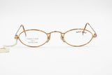 Vintage high rank NAF NAF made in France frame eyeglasses, little oval with designer nose bridge, reflective intense Bronze colour, NOS