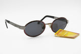 Von Furstenberg mod. MF 95 oval sunglasses gunmetal with red lenses perimeter, Grunge Alterantive lifestyle, New Old Stock