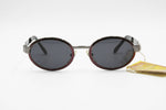 Von Furstenberg mod. MF 95 oval sunglasses gunmetal with red lenses perimeter, Grunge Alterantive lifestyle, New Old Stock