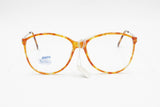 1980s SAFILO Linea 5611 blode orange dappled acetate and metal , Deadstock eyeglasses frame slightely oversize, NOS