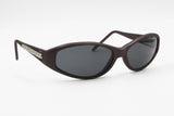 FLOYD made in Italy, biker sunglasses total deep violet acetate with metal rustic plaques, wrapping sunglasses, Deadstock