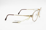 Vintage 1980s eyewear Luxottica 2180 Golden plated 18K and dappled brown eye wire, New Old Stock eyewear