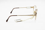 Vintage 1980s eyewear Luxottica 2180 Golden plated 18K and dappled brown eye wire, New Old Stock eyewear