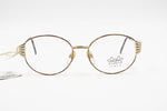 Vintage 1980s eyewear Luxottica 2180 Golden plated 18K and dappled brown eye wire, New Old Stock eyewear