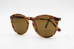 Vintage Round Pantos sunglasses ELIO DI BRITO mod. Albert Hb-1  full brown tortoise havana, New Old Stock 1970s 1980s