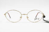 Genny 587 5001 frame Italy, Oval large eyeglasses frame golden, New Old Stock 80s