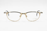 Cazal mod. 108 col. 302 rare eyewear frame modern design, Golden satin & Black metal, New Old Stock