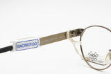 Luxottica round eyeglasses frame mod. 1230 metal frame with thick animalier brown arms , New Old Stock 1980s