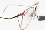 Nikon womens oversize eyeglasses made in Japan, Cobalt allow with pink colored inserts, New Old Stock 1980s