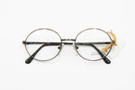 Marcolin made in Italy vintage round frame Black & Bronze aged, Vintage 1990s eyeglasses full metal, New Old Stock