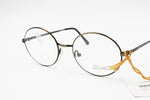 Marcolin made in Italy vintage round frame Black & Bronze aged, Vintage 1990s eyeglasses full metal, New Old Stock