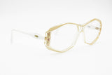 Cazal Vintage Eyeglasses Mod. 312 Col. 192 , Hype unique white and clear, triangular inserts, New Old Stock 80s