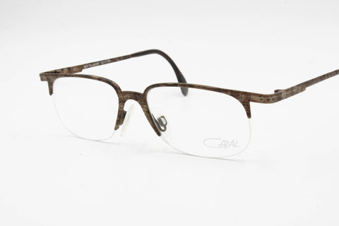 Cazal Vintage Eyeglasses frame mod. 765 587 , desert storm sand military pattern, half rimmed with wire, New Old Stock