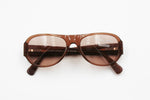 Giorgio Armani vintage sunglasses mask shape mod. 2520 427, brown semitransparent acetate, New Old Stock 1990s